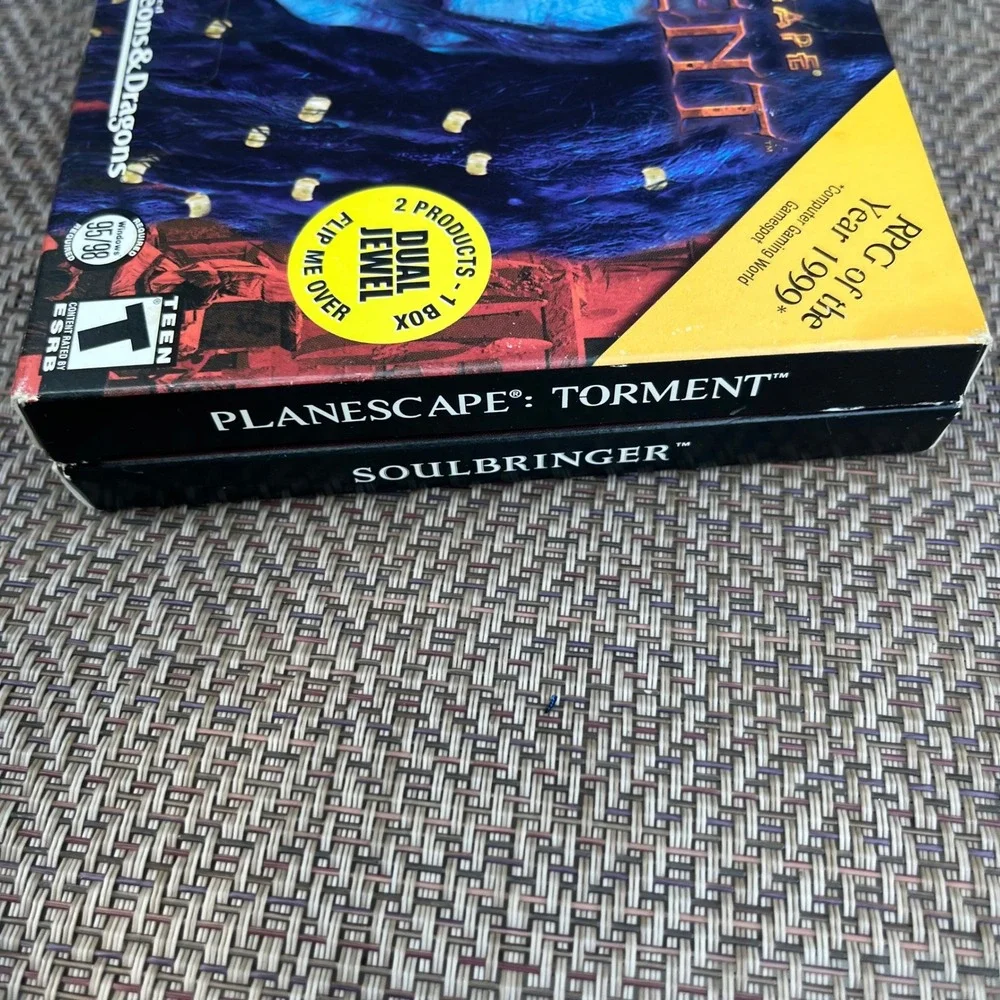 Planescape Torment Soulbringer PC Big Box Dual Jewel AD&D RPG Windows 95 98